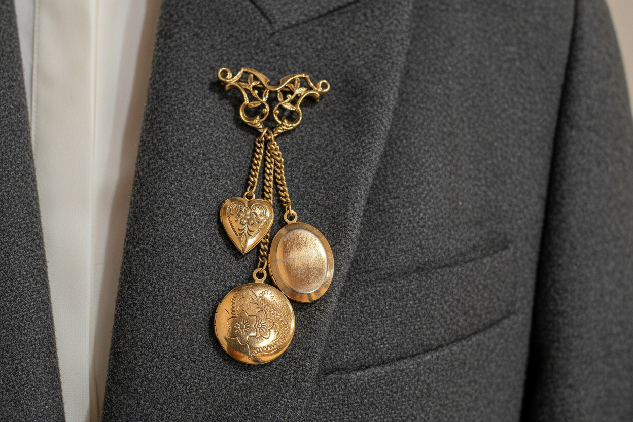 Kept Close Locket Brooch