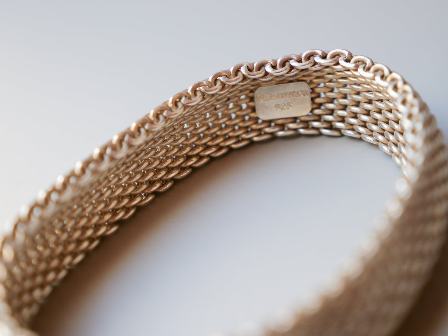 The Silver Veil
1970s Tiffany & Co. Somerset Mesh Necklace, Bracelet, and Ring Set