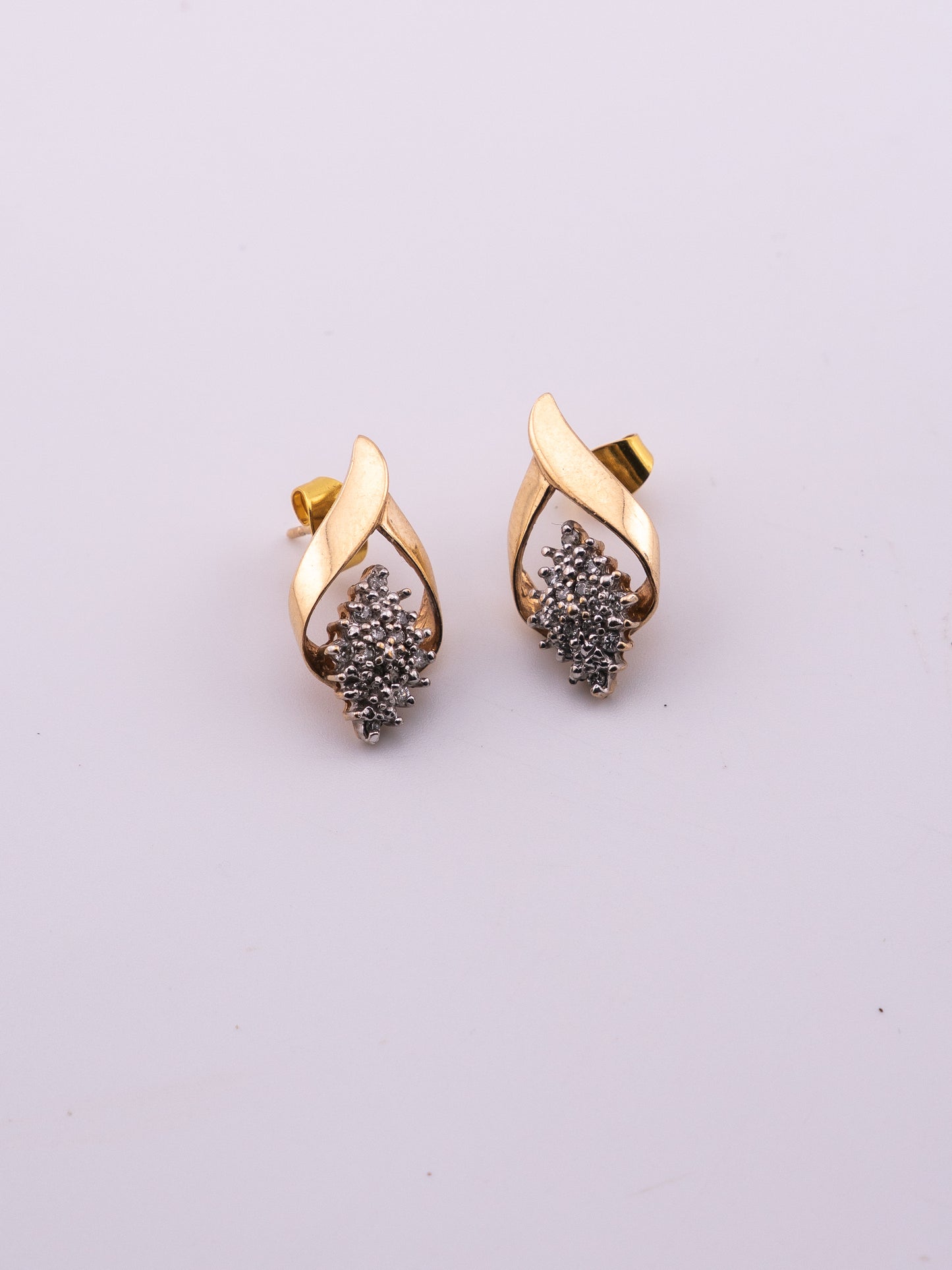The Golden Flame Diamond Earrings