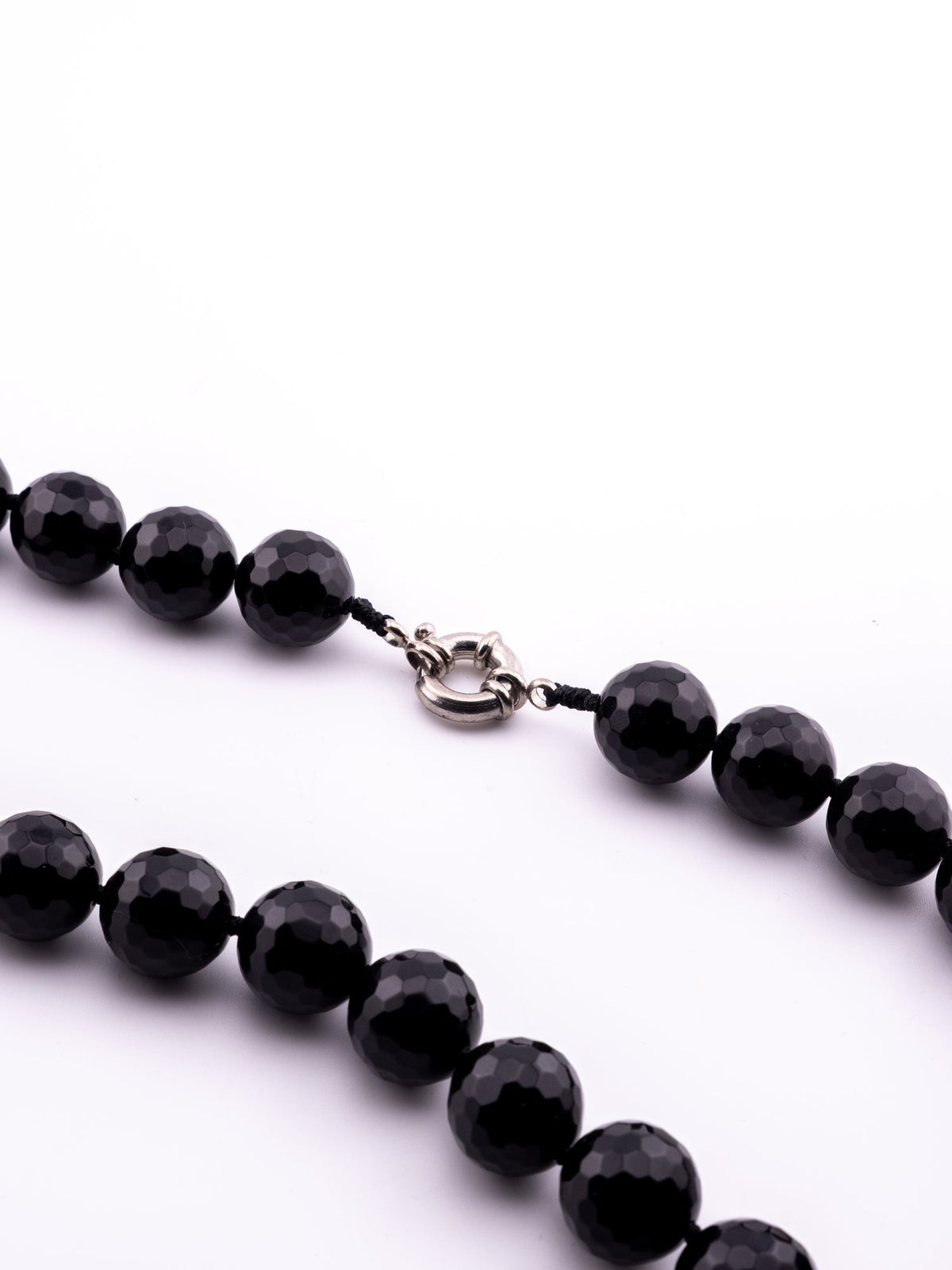 Black Moon Faceted Bead Necklace