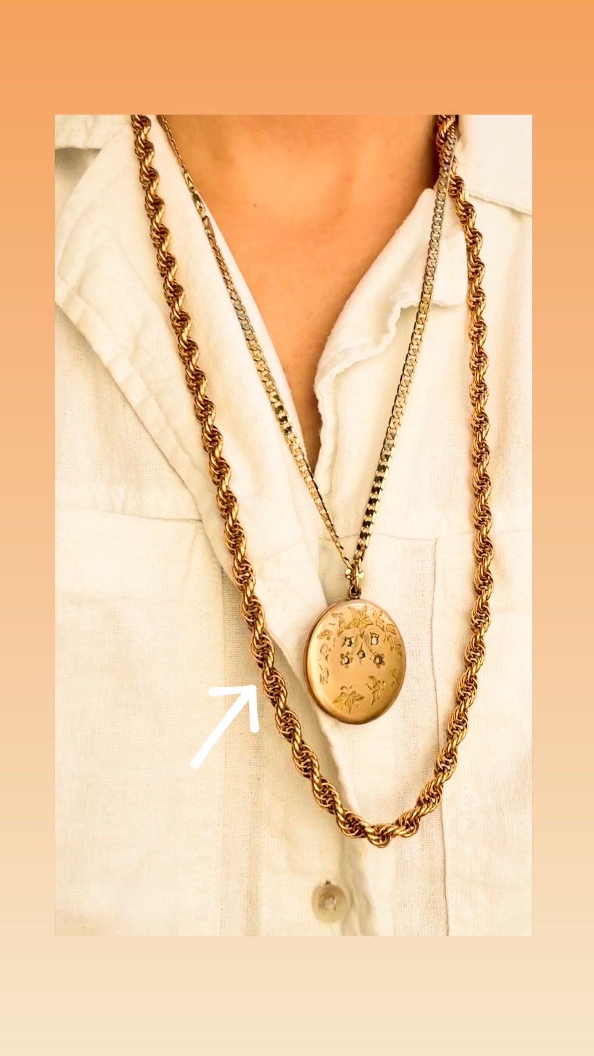 Golden Hook Rope Chain, Vintage Napier