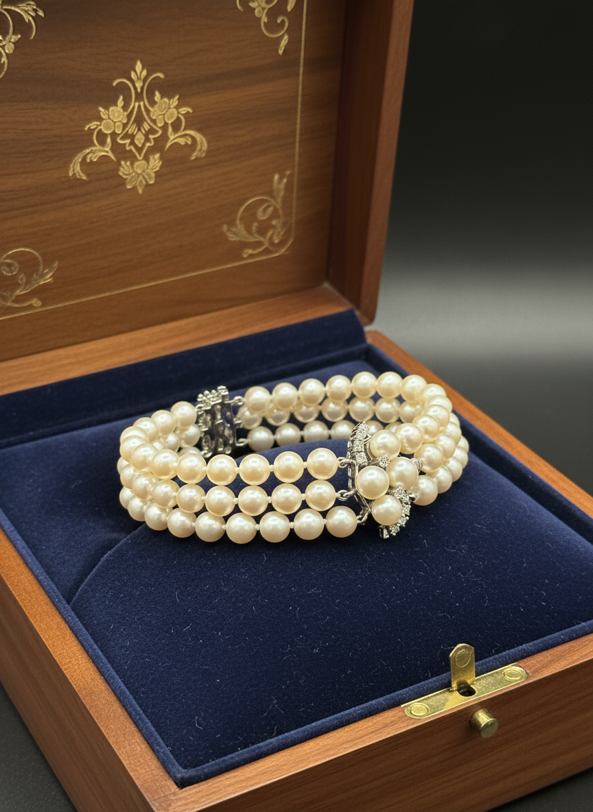 Moonlit Heirloom Pearl Bracelet