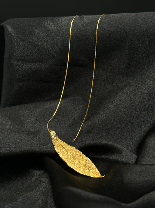 Golden Lauren Leaf Necklace
