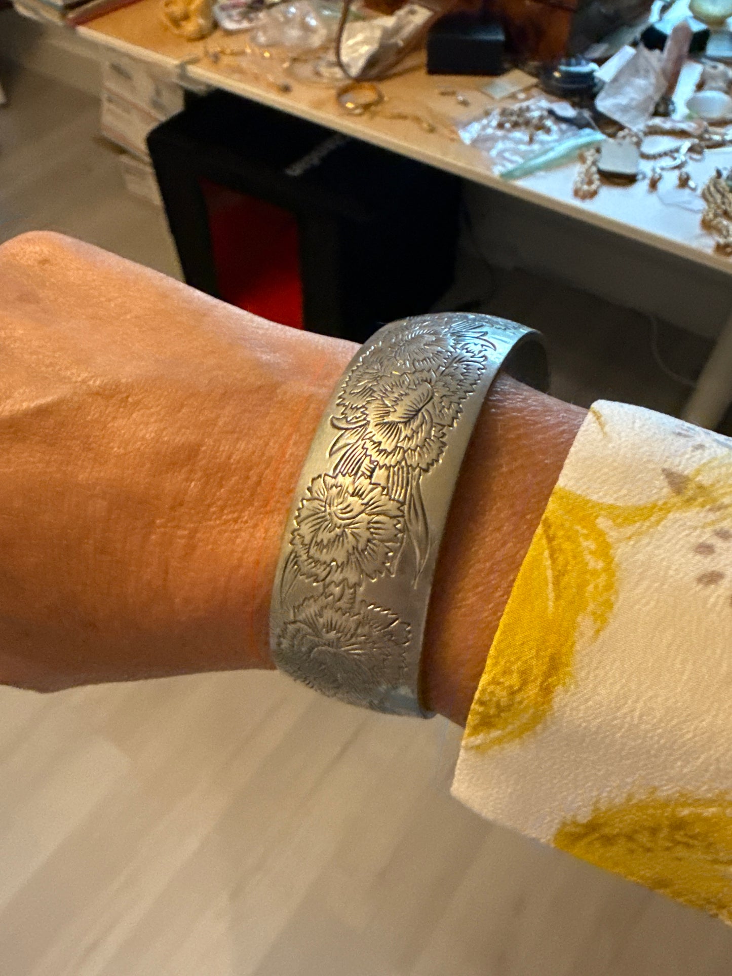 Engraved Garden Cuff