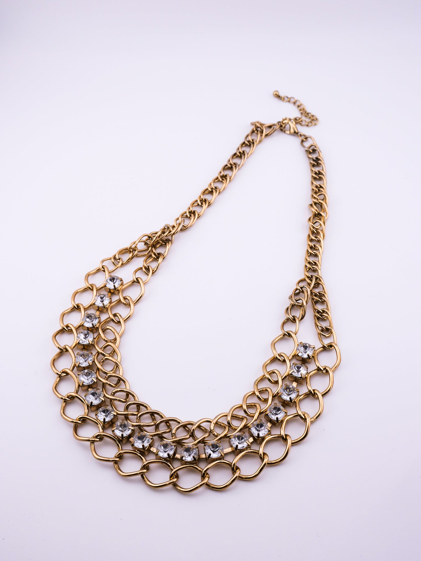 The Stardust & Links Choker - Vintage Robert Rose Golden Bib
