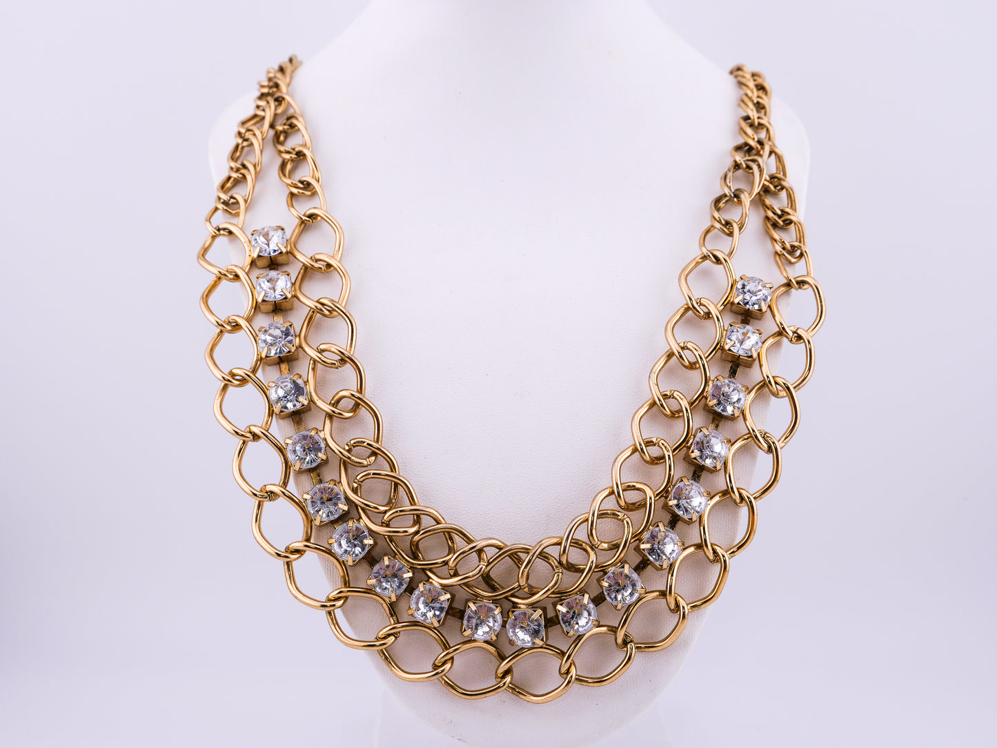 The Stardust & Links Choker - Vintage Robert Rose Golden Bib