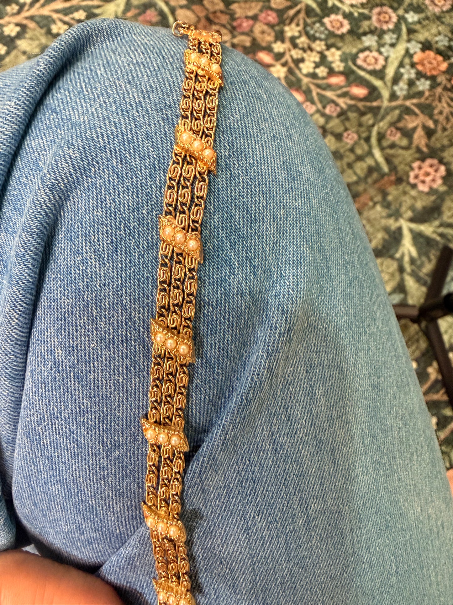 Gilded Garden Bracelet - Vintage Goldette