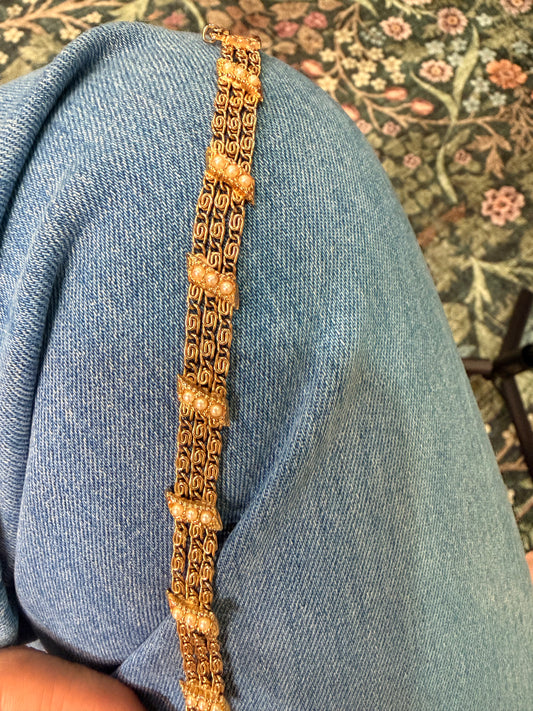Gilded Garden Bracelet - Vintage Goldette