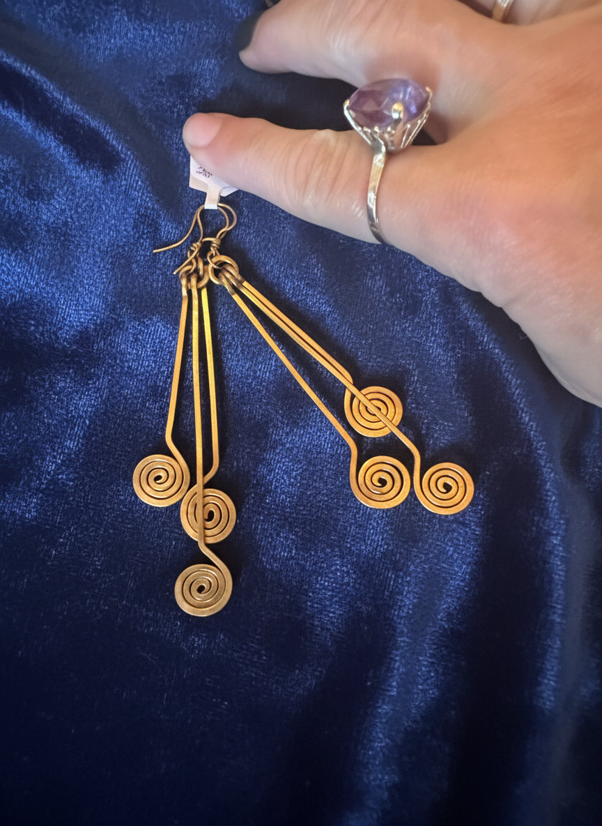 Sun and Spiral Earrings