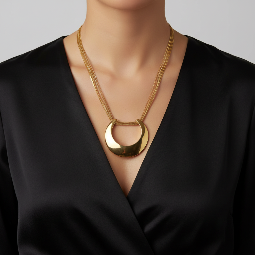 Solar Crescent Necklace