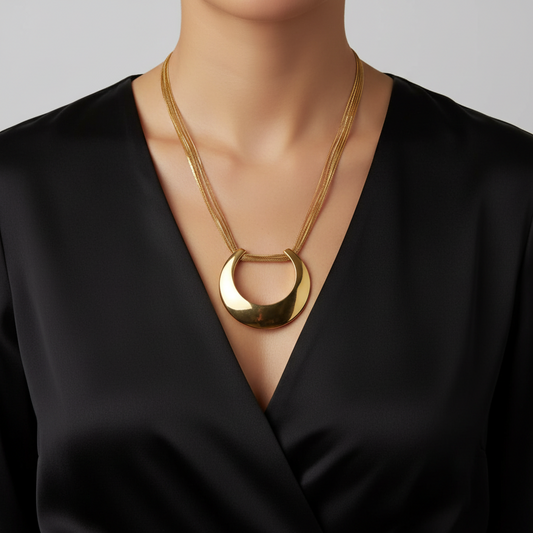 Solar Crescent Necklace