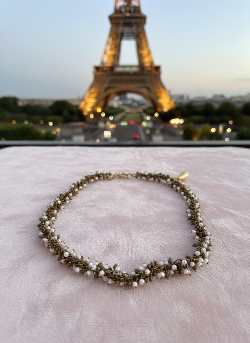 Snow in Paris Necklace