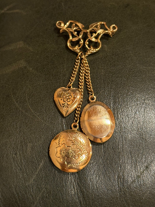 Kept Close Locket Brooch