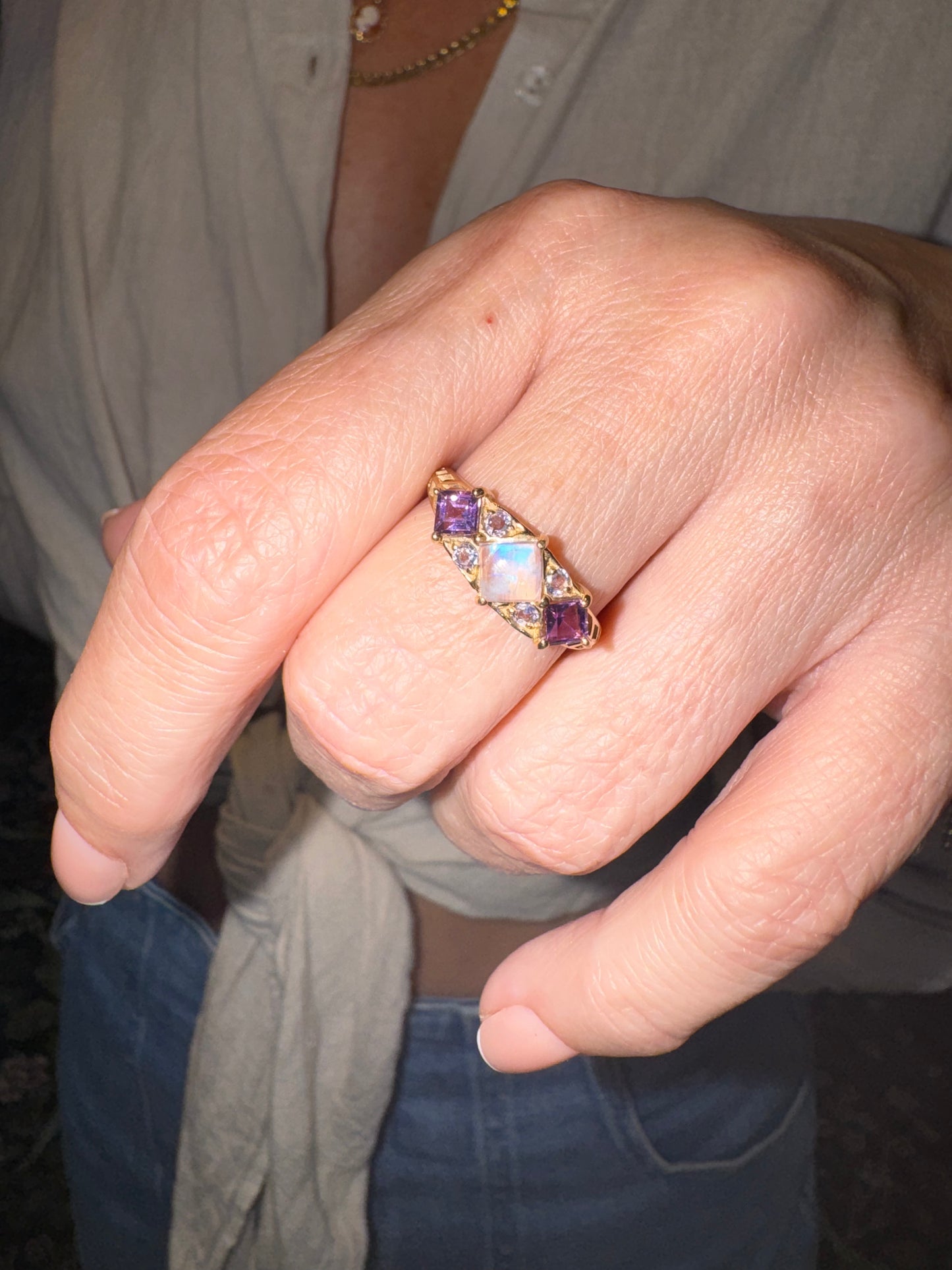 The Moonlit Crown Ring
