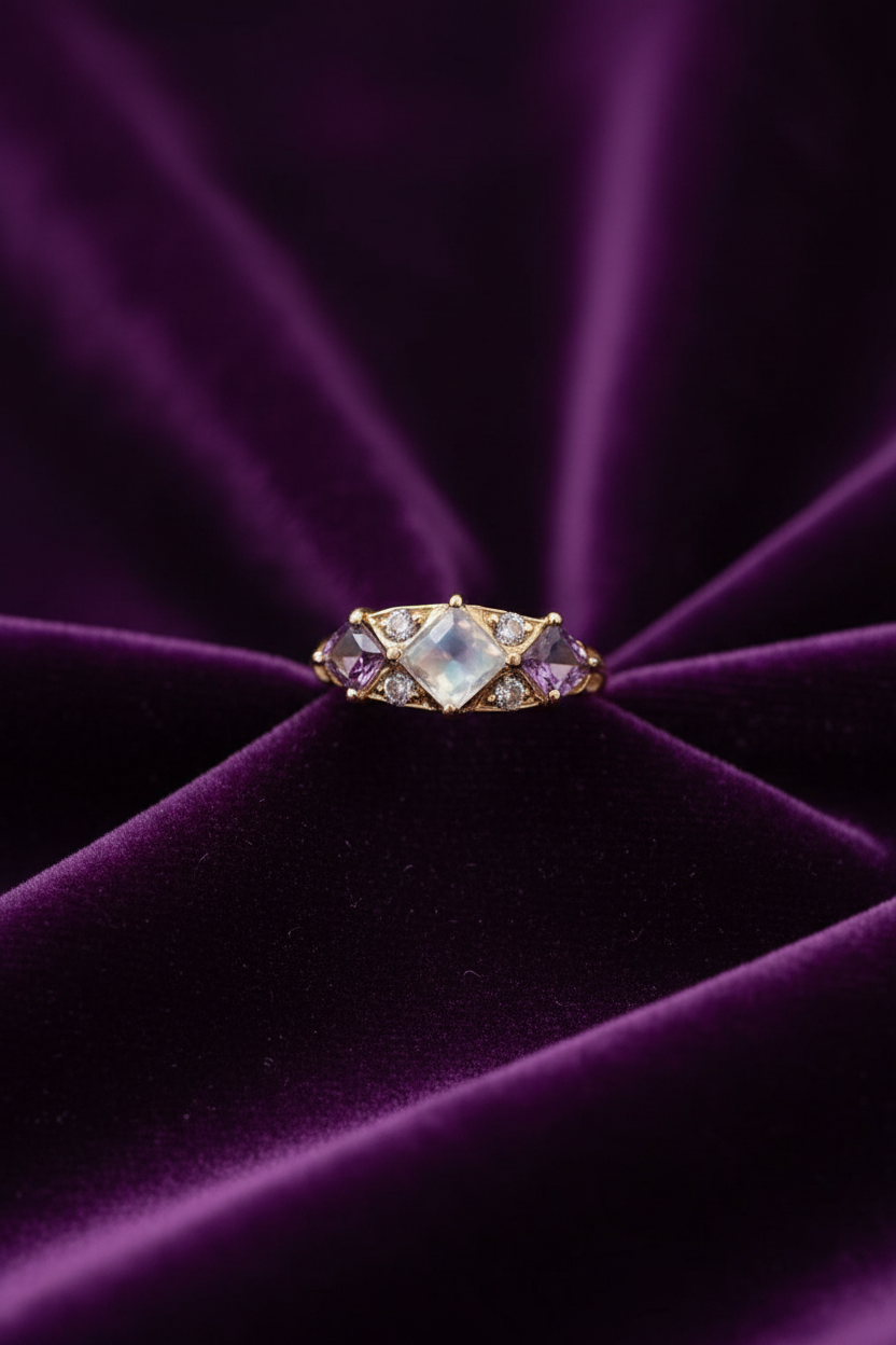 The Moonlit Crown Ring