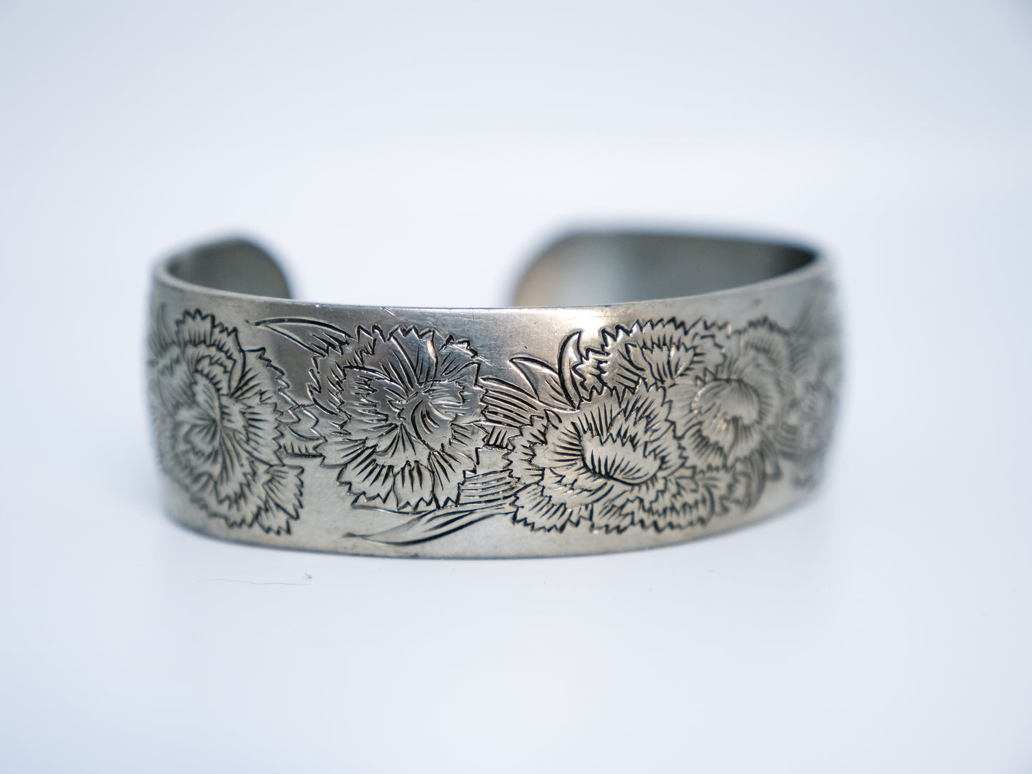 Peony Pewter Cuff