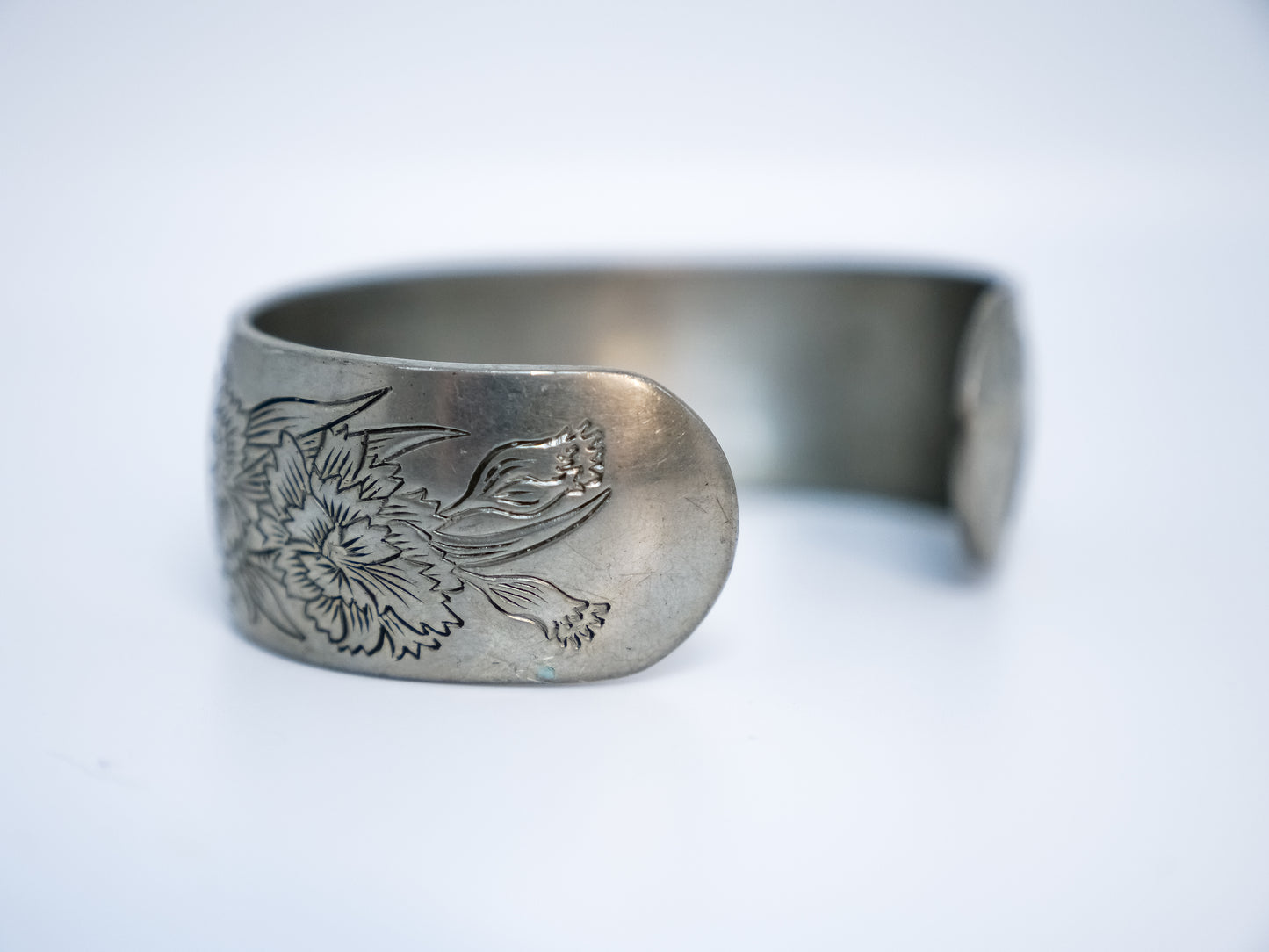 Peony Pewter Cuff