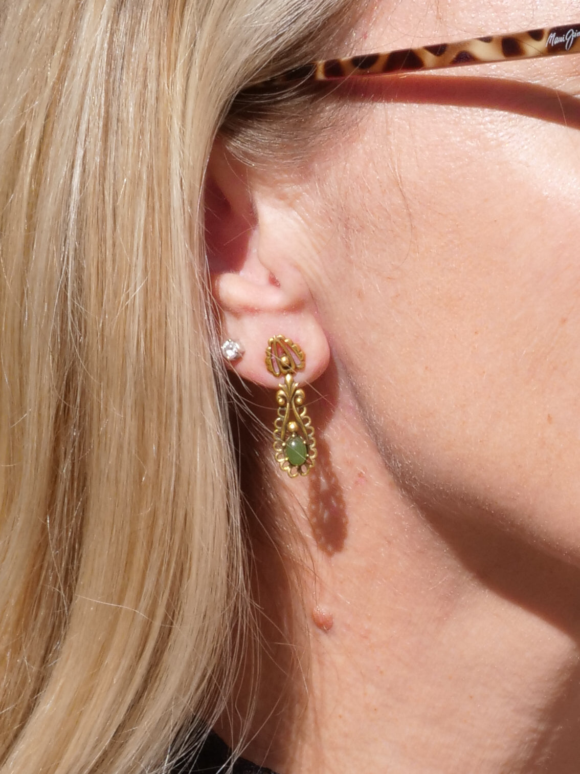 Green Fire Earrings