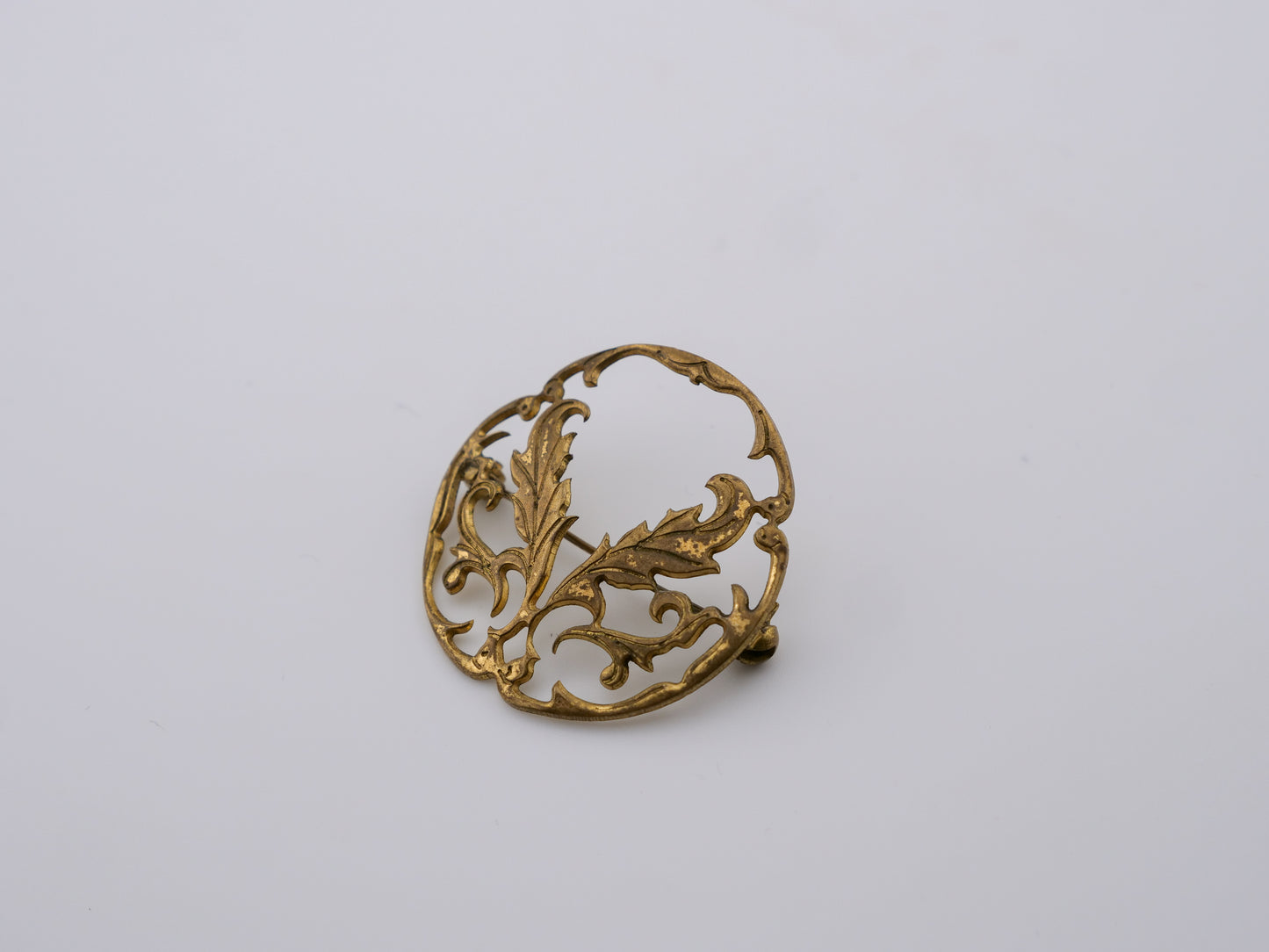 Gilded Thistle Brooch