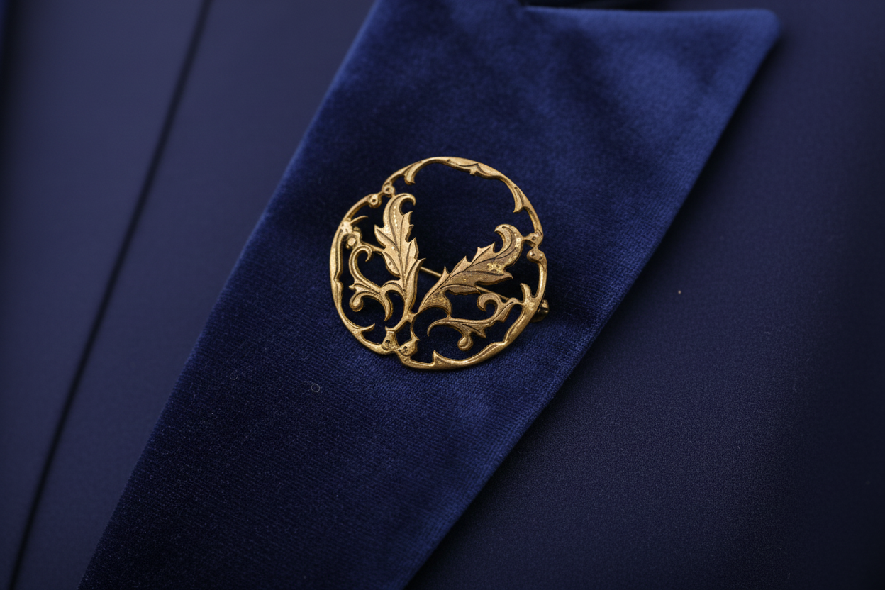 Gilded Thistle Brooch