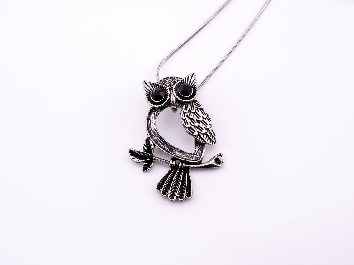 Night Watch Owl Pendant Necklace
