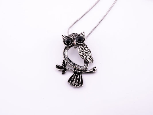 Night Watch Owl Pendant Necklace