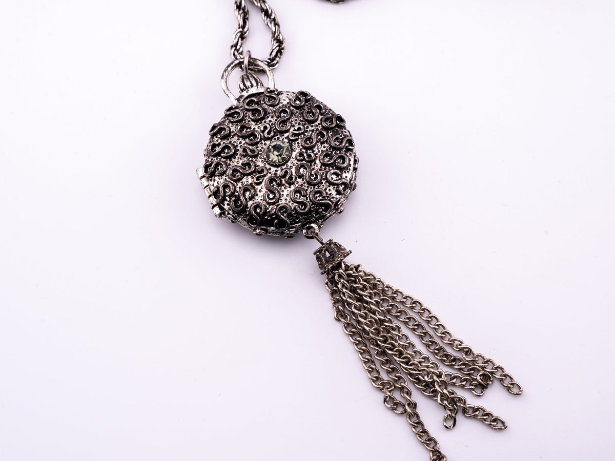 Spell Jar Locket Tassel Necklace