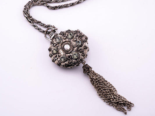 Spell Jar Locket Tassel Necklace