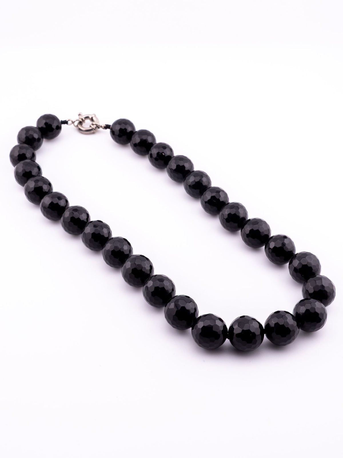 Black Moon Faceted Bead Necklace