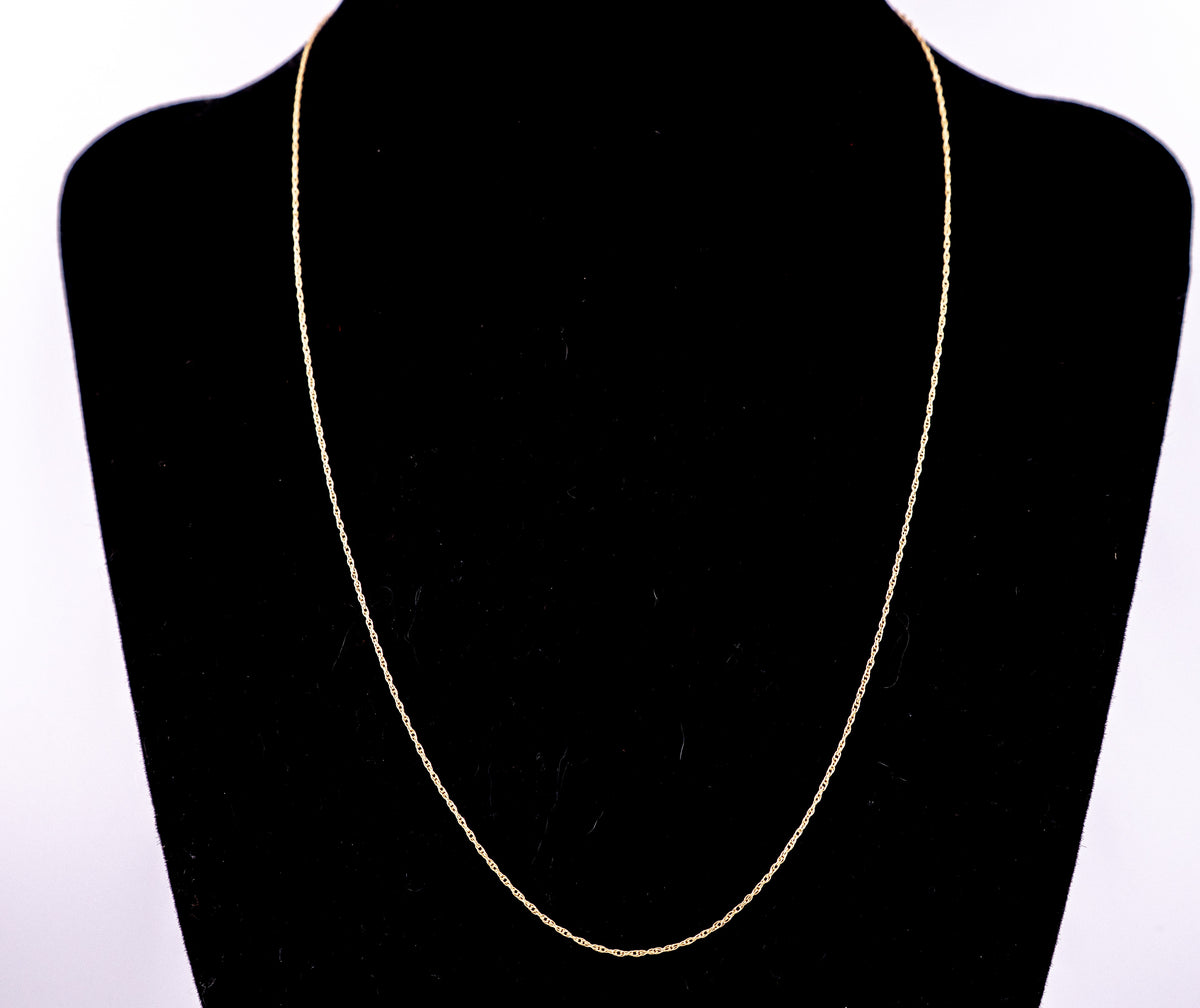 10K Gold Singapore Chain Necklace, 18 Inch