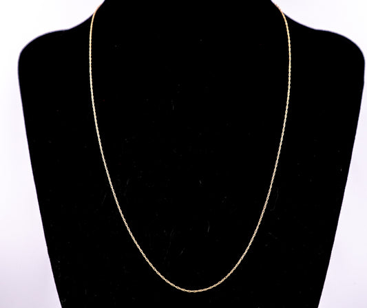 10K Gold Singapore Chain Necklace, 18 Inch