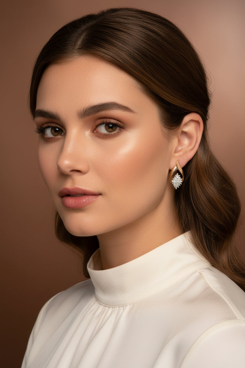 The Golden Flame Diamond Earrings