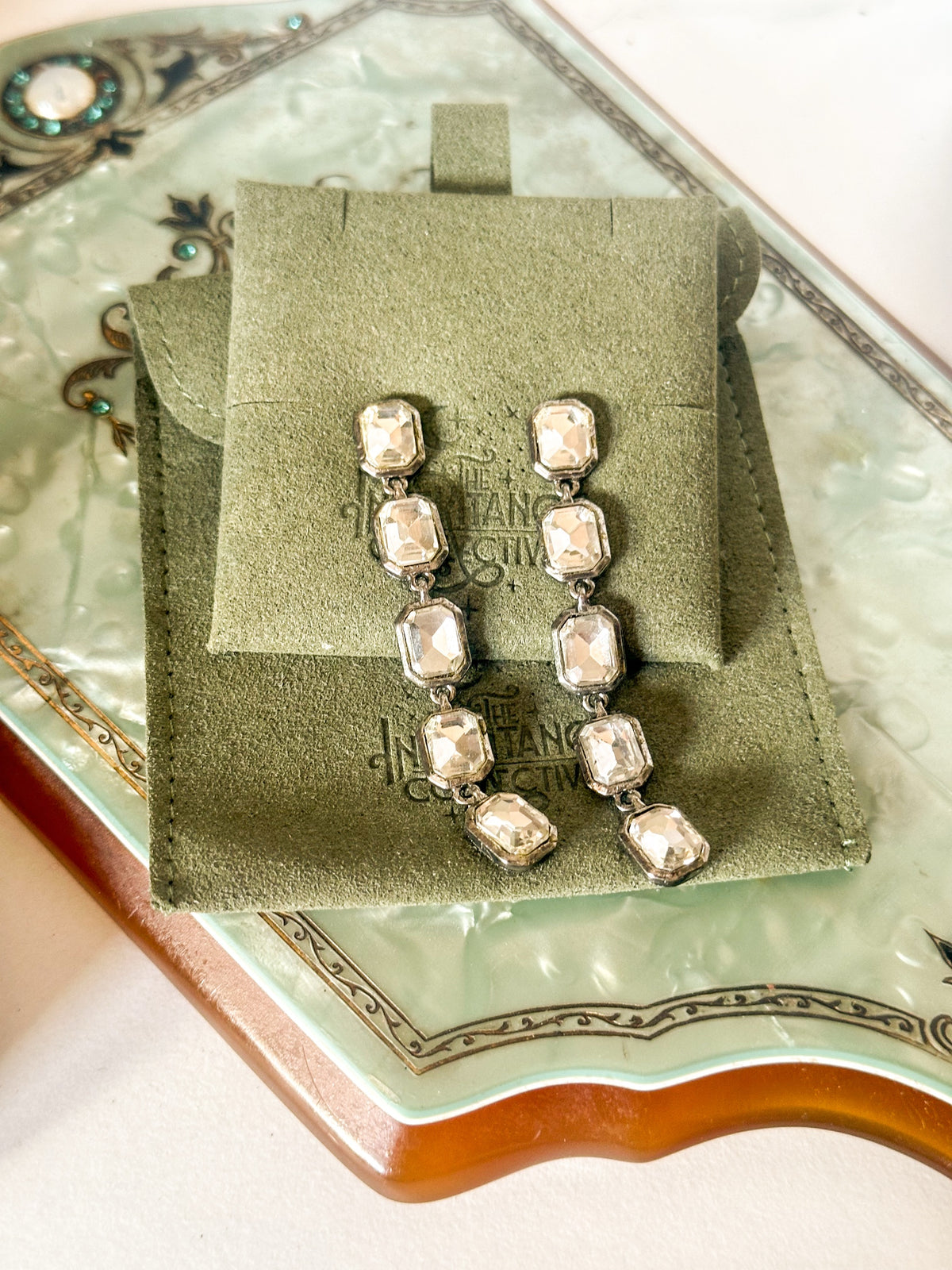 Crystal Drop Earrings, Lee Angel