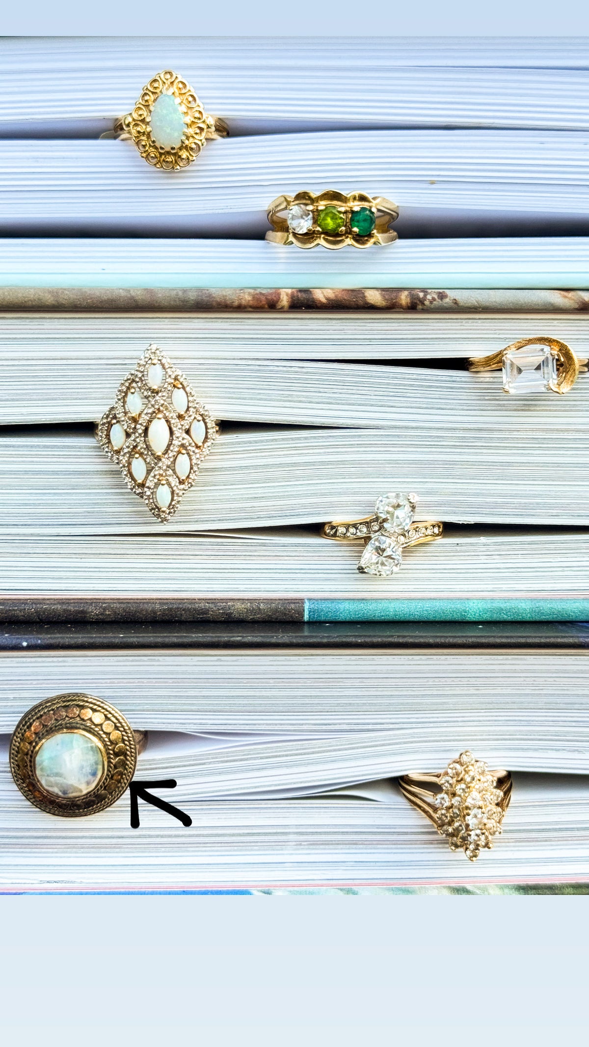 Moonrise Ring, Signed Anna Beck
