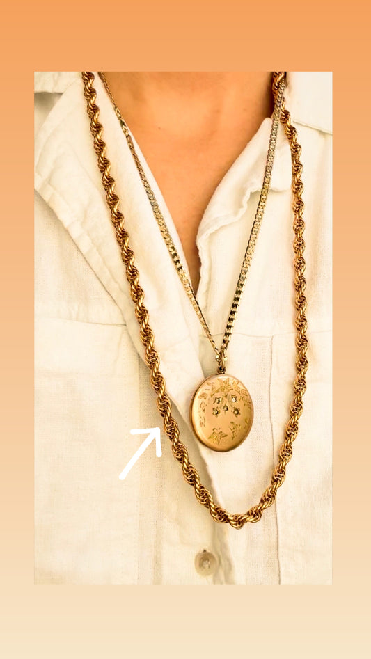 Golden Hook Rope Chain, Vintage Napier